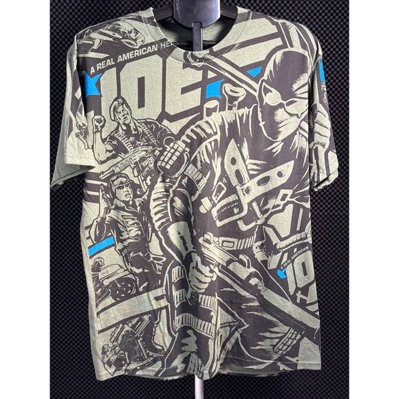 Hasbro G.I. Joe T-Shirt, 2011 AOP front, Size Large - Picture 1 of 3